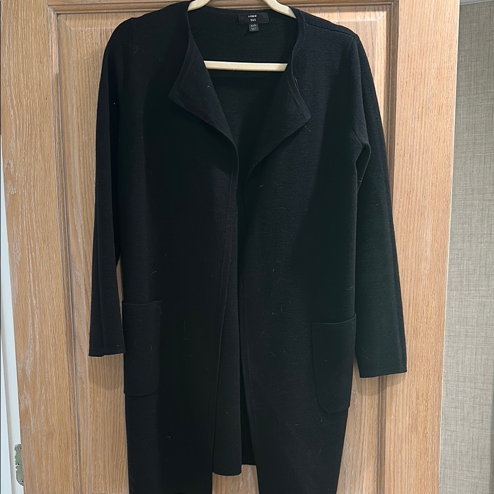 J. Crew Black Open Front Cardigan